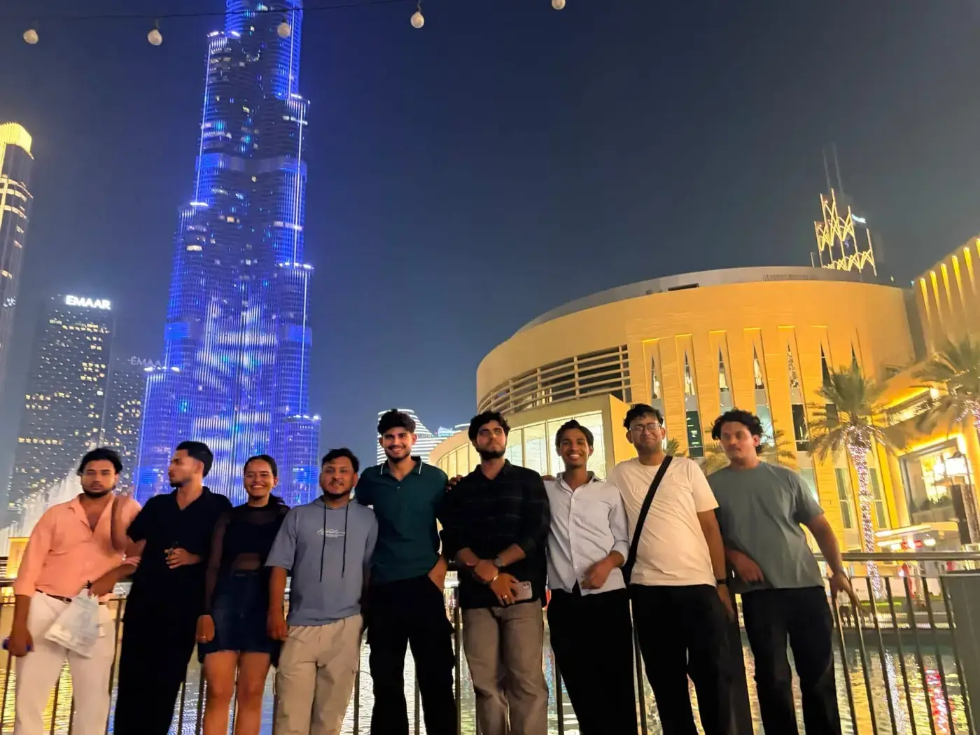 Gokboru cohort at night in Dubai